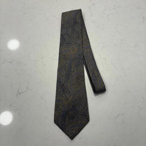 Vintage Polo Ralph Lauren Neiman Marcus Hand Made Multicolor Neck Tie Paisley - Picture 2 of 8